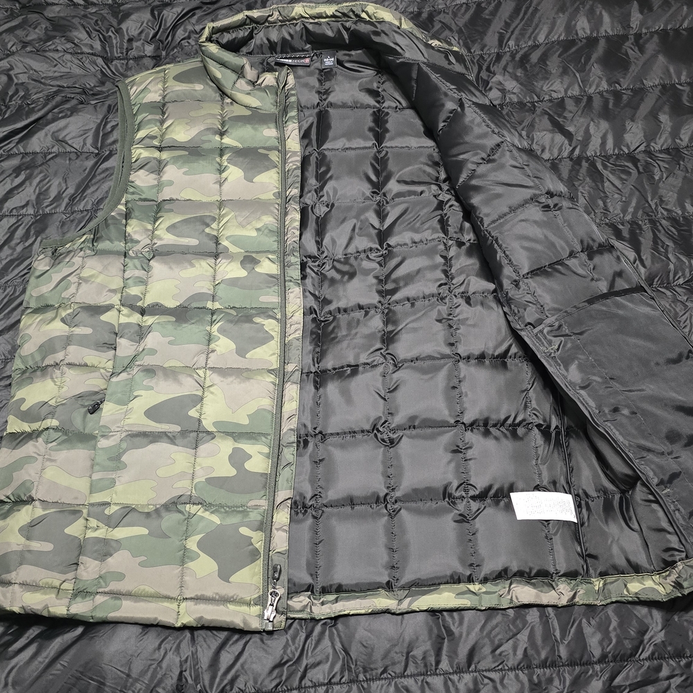 Swiss Tech Green Camo Quilted Vest for Cold Weather